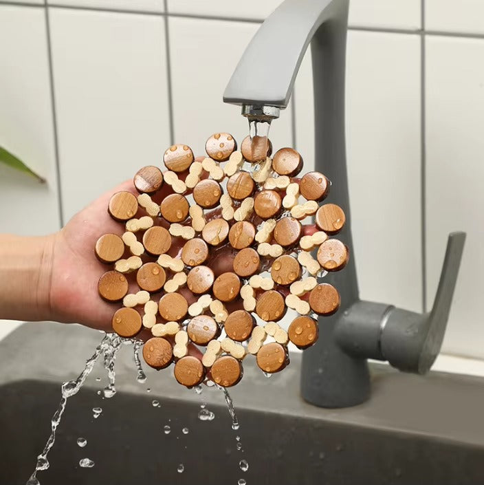 Stylish Wooden Heat-Proof Trivet